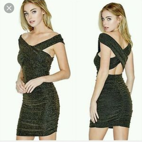 Guess Dresses & Skirts - Guess NWT black & gold Kelsey club dress